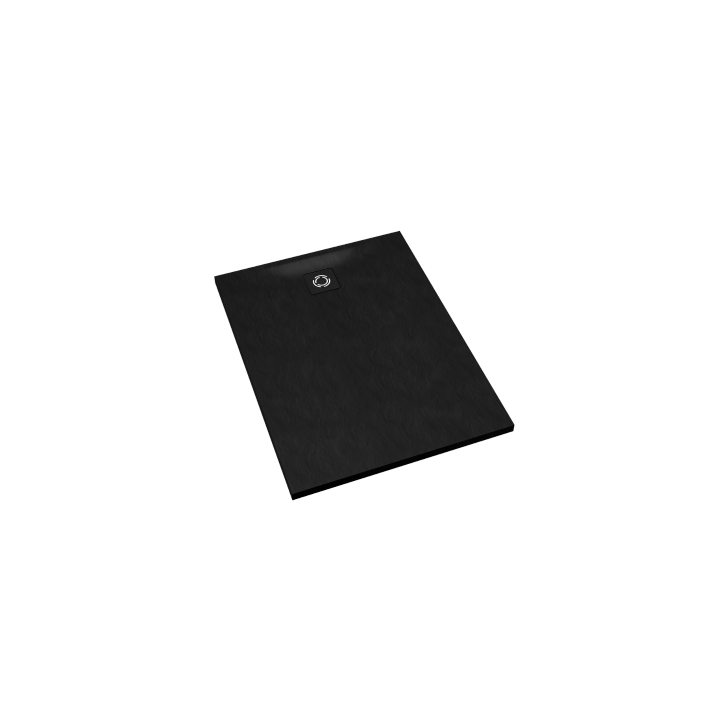 Schedline Brodzik kompozytowy Stabilsound Plus® Magnific Black Stone 90x110x4 cm, prostokątny, Gwarancja 15 lat
